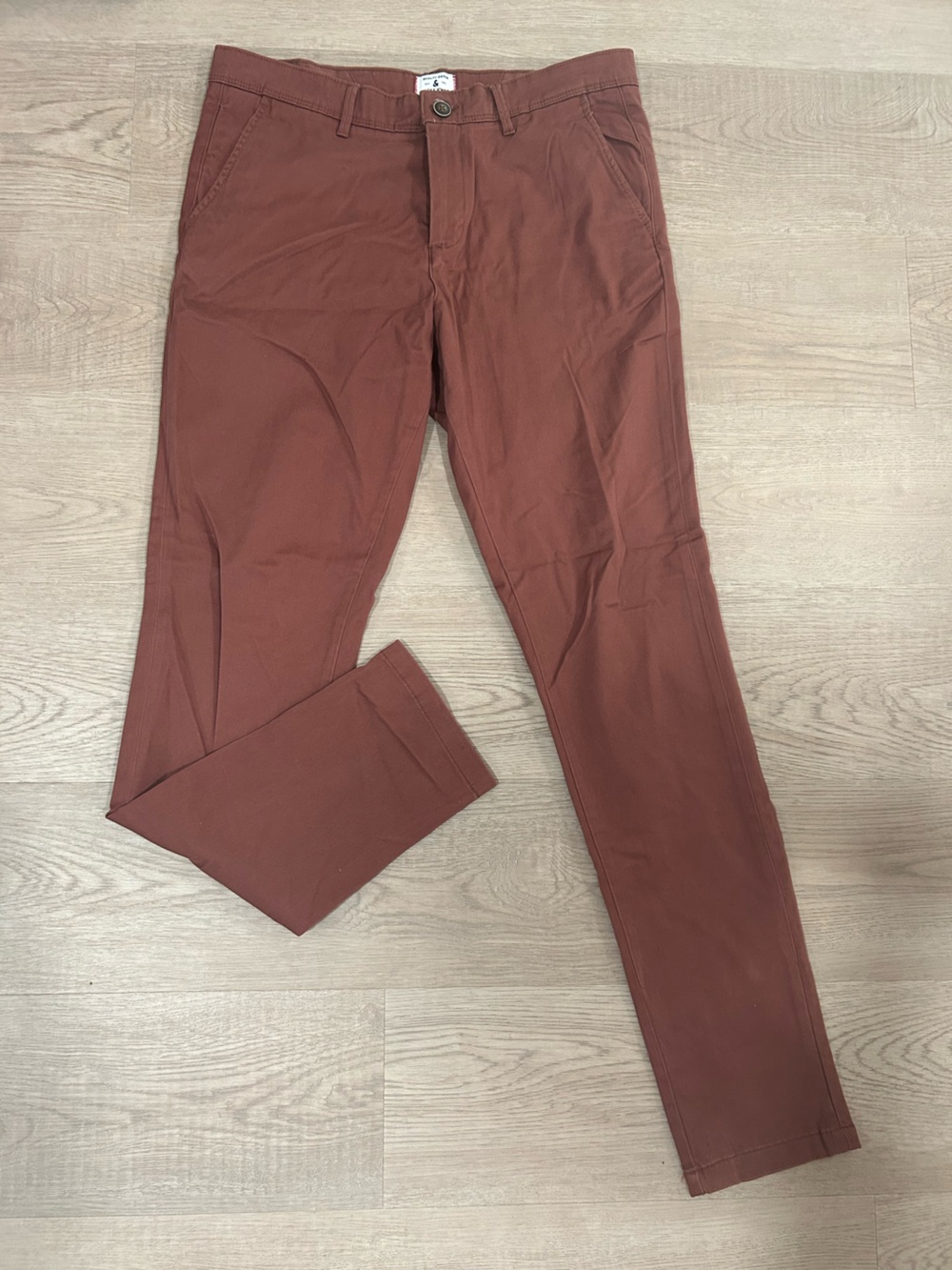 Jack & Jones Men's Rust Red Chinos